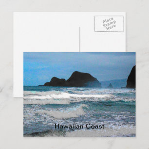 Hawaiian Coastal Island Ocean Tropical Paradise Postcard