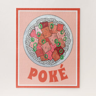 Hawaiian Cuisine Ahi Tuna Poké Bowl Hawaii Food Jigsaw Puzzle