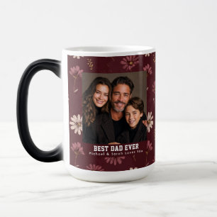 Hawaiian Daisy Bouquet Step Dad Photo Elegant Magic Mug