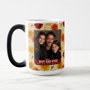 Hawaiian Daisy Dog Dad Photo Espresso Magic Mug