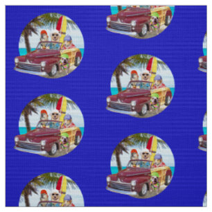 Hawaiian Dogs in a Woodie Fabric