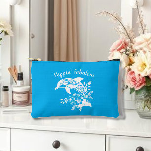 Hawaiian Dolphin Flippin' Fabulous Blue Accessory Pouch