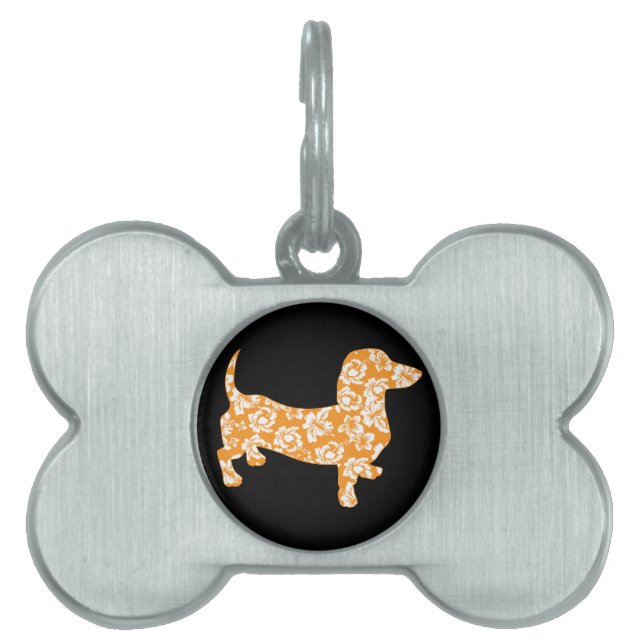 Hawaiian Doxie Dachshund Pet ID Tag (Front)