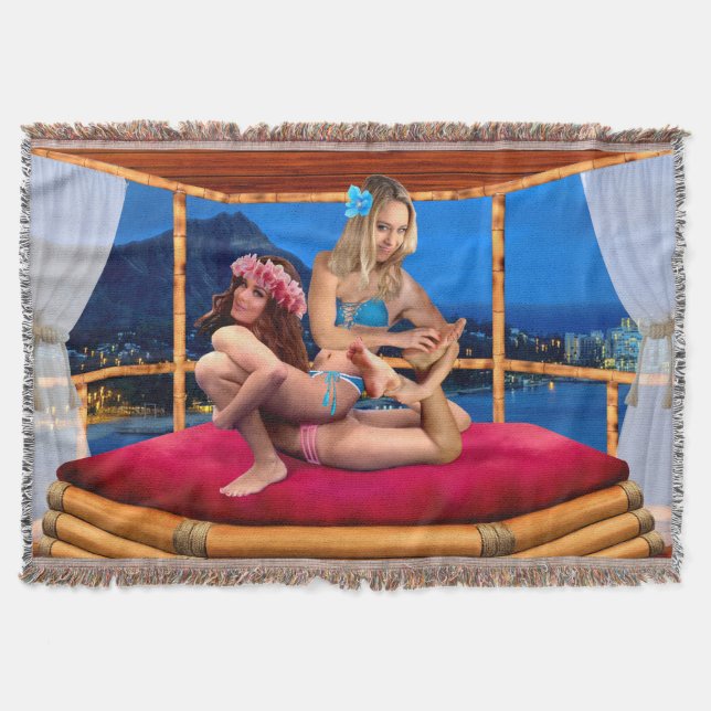 HAWAIIAN FANTASY WRESTLING THROW BLANKET (Front)