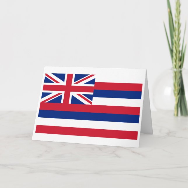 Hawaiian Flag, Flag of Hawaii Card (Front)