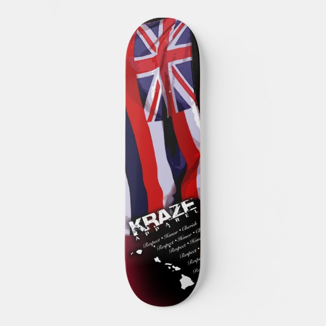 Hawaiian Flag Skateboard (Front)