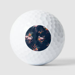 Hawaiian Flamingo: Tropical Vintage Artwork Golf Balls