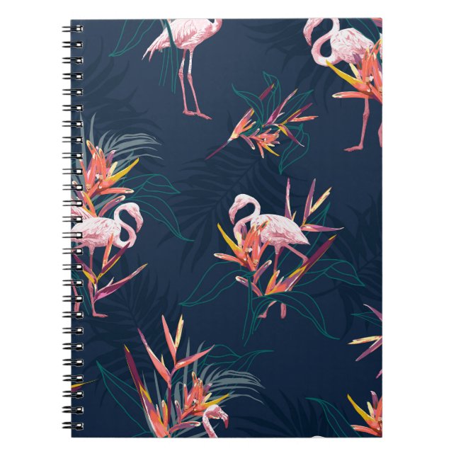Hawaiian Flamingo: Tropical Vintage Artwork Notebook (Front)