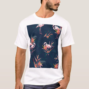 Hawaiian Flamingo: Tropical Vintage Artwork T-Shirt
