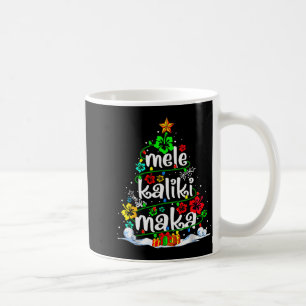 Hawaiian Floral Christmas Tree Mele Kalikimaka Tro Coffee Mug