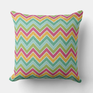 "Hawaiian Floral Outdoor Pillow" Ziz Zag Throw Pillow