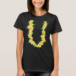 Hawaiian Flower Chain Tropical Summer Vacation Lei T-Shirt