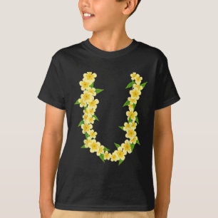 Hawaiian Flower Chain Tropical Summer Vacation Lei T-Shirt
