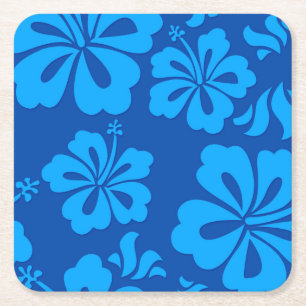 Hawaiian flower coaster