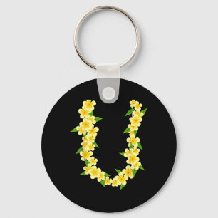 Hawaiian Flower Necklace Tropical Summer Holiday Keychain