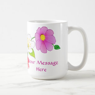 Hawaiian Flower Personalized Coffee Mugs with Name