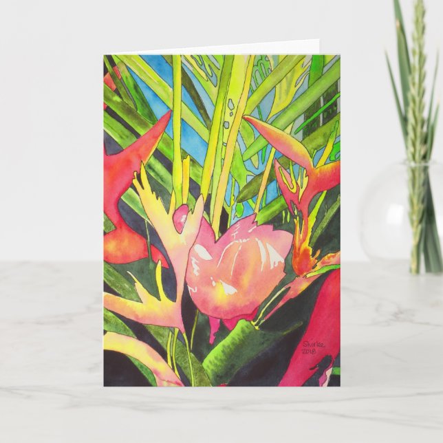 Hawaiian Flowers Card (Front)