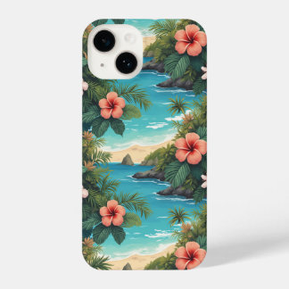 hawaiian flowers iPhone 14 case