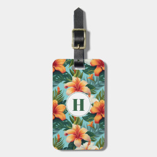 Hawaiian Flowers Luggage Tag