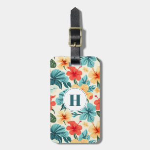Hawaiian Flowers Luggage Tag