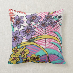 Hawaiian Flowers Pillow