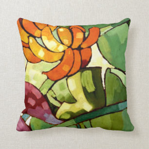 Hawaiian Flowers Throw Pillow