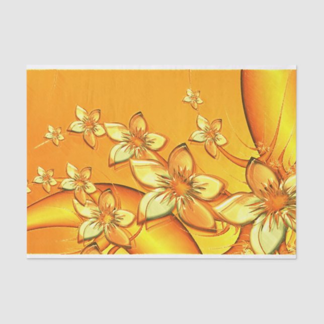 hawaiian flowers tissue paper (Front)