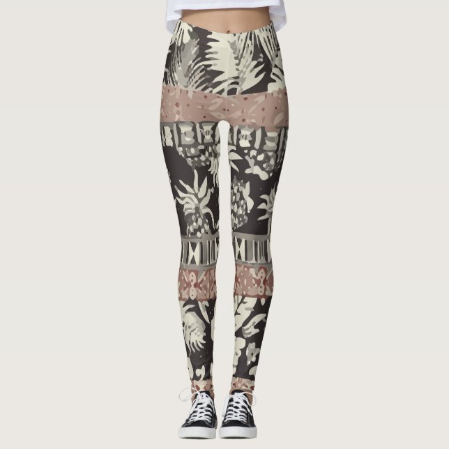 Hawaiian Foliage Leggings (Front)