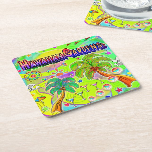 Hawaiian Gardens Mind Focus Coaster (Angled)