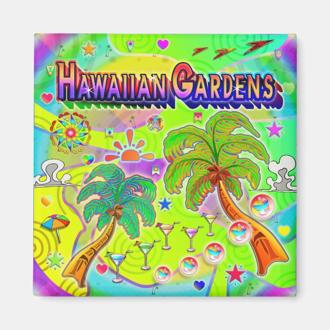 Hawaiian Gardens Mind Focus Magnet (Front)