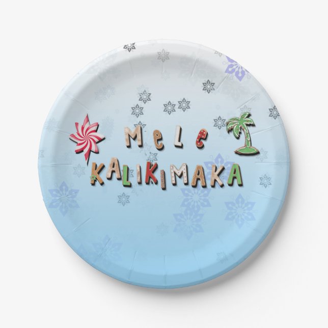 Hawaiian Gingerbread Cookies and Candy Paper Plate (Front)
