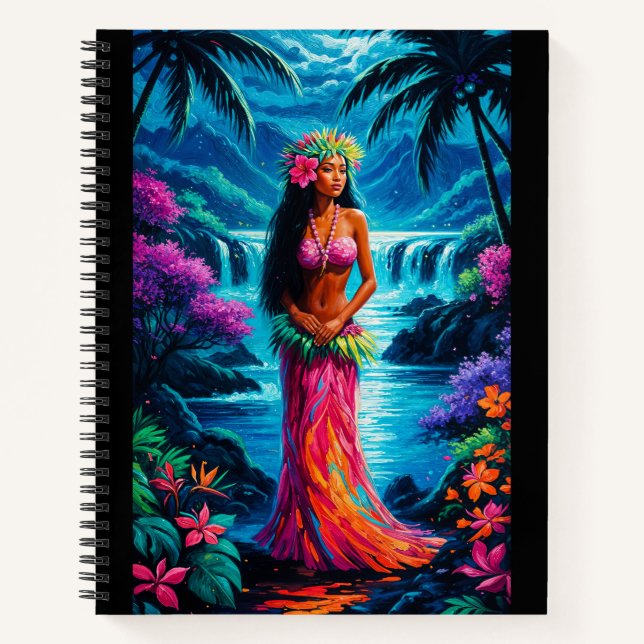 Hawaiian Goddess Painting Notebook (Front)