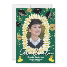 Hawaiian Graduation Plumeria Lei Confetti Photo