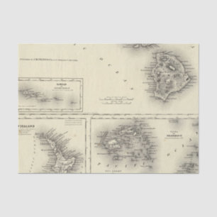 Hawaiian Group Or Sandwich Islands Tissue Paper