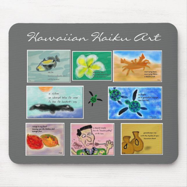 Hawaiian Haiku Art Mousepad (Front)