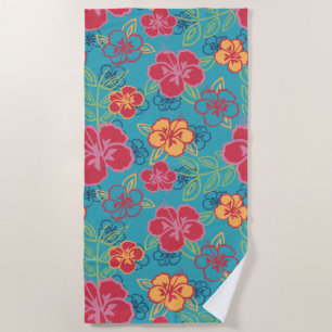 Hawaiian Hibiscus Beach Towel