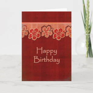 Hawaiian Hibiscus Birthday Card