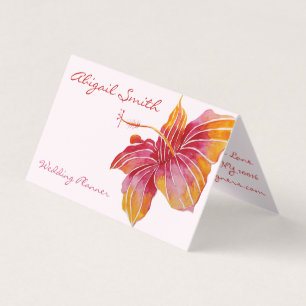 Hawaiian Hibiscus Carte de visite plié