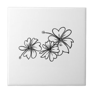 Hawaiian Hibiscus Decorative Tiles