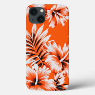 Hawaiian Hibiscus Flower Background iPhone 13 Case