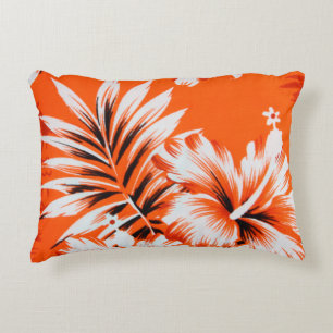Hawaiian Hibiscus Flower Background Decorative Pillow