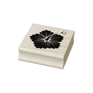 Hawaiian Hibiscus Flower Blossom Hawaii Tropical Rubber Stamp