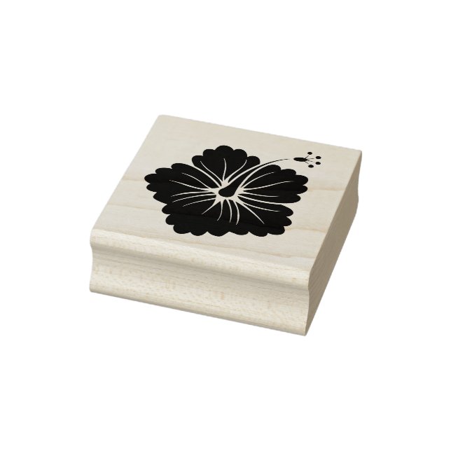 Hawaiian Hibiscus Flower Blossom Hawaii Tropical Rubber Stamp (Stamp)