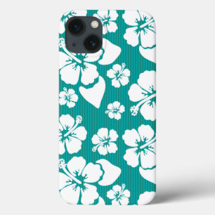 Hawaiian Hibiscus Flower Pattern iPhone 13 Case
