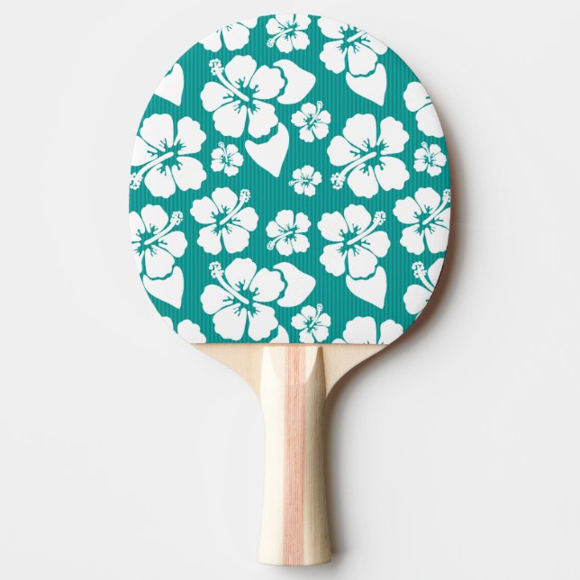 Hawaiian Hibiscus Flower Pattern Ping Pong Paddle (Front)