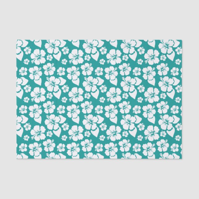 Hawaiian Hibiscus Flower Pattern Tissue Paper (Front)