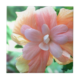 Hawaiian Hibiscus Flower Photo Tile