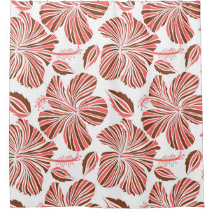 Hawaiian hibiscus flowers: brown tropical style.