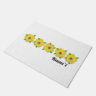 Hawaiian Hibiscus Flowers Kauai Hawaii Doormat