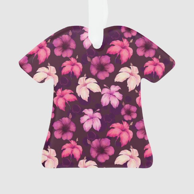Hawaiian Hibiscus Frenzy Ornament (Front)